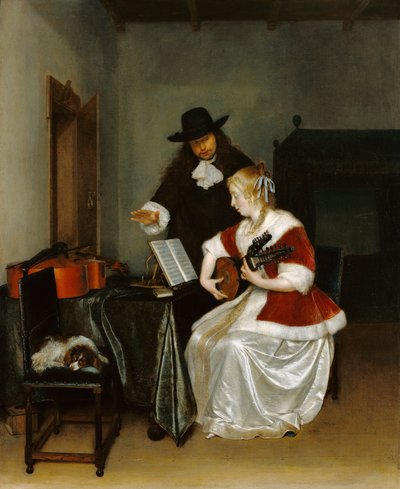 The Music Lesson by Gerard ter Borch